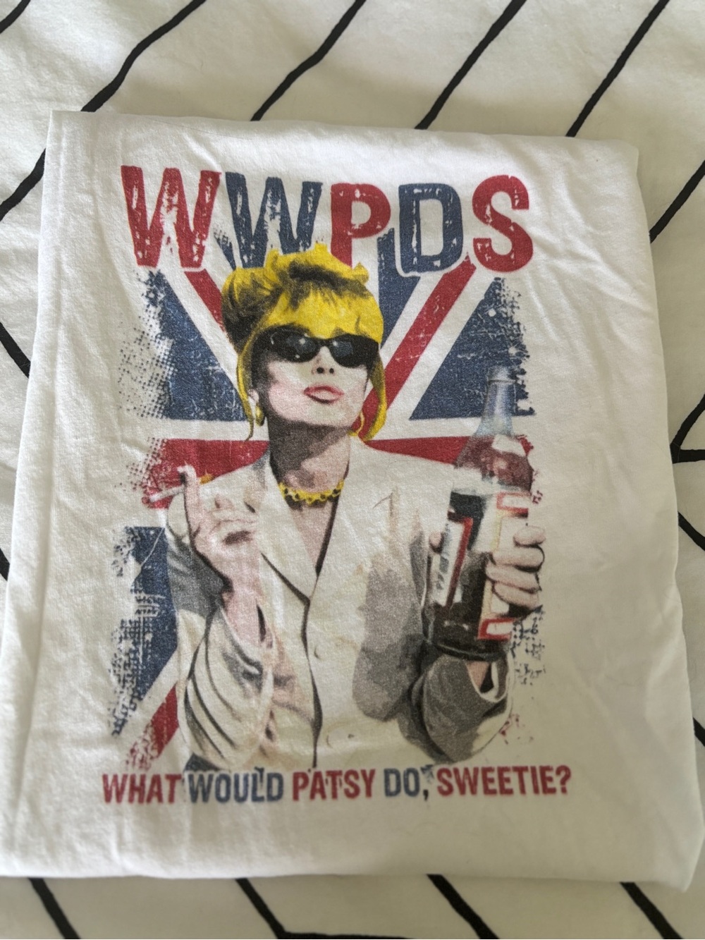 WWPDS Absolutely Fabulous Graphic Tee - White with Red, Blue & Yellow Print